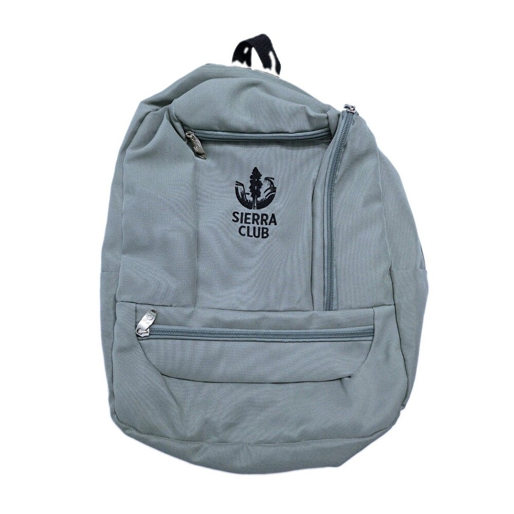 Sierra Club Backpack Daypack Gray Lightweight Hiking Bookbag Bag School